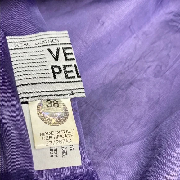 Italian Purple Ruffled Women's Jacket - Picture 7 of 7